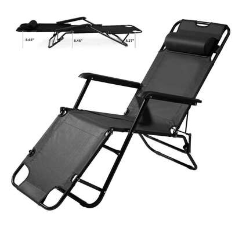 Outdoor Camping Chairs Folding - Robuuste draagbare campingstoel met voetensteun, verstelbare