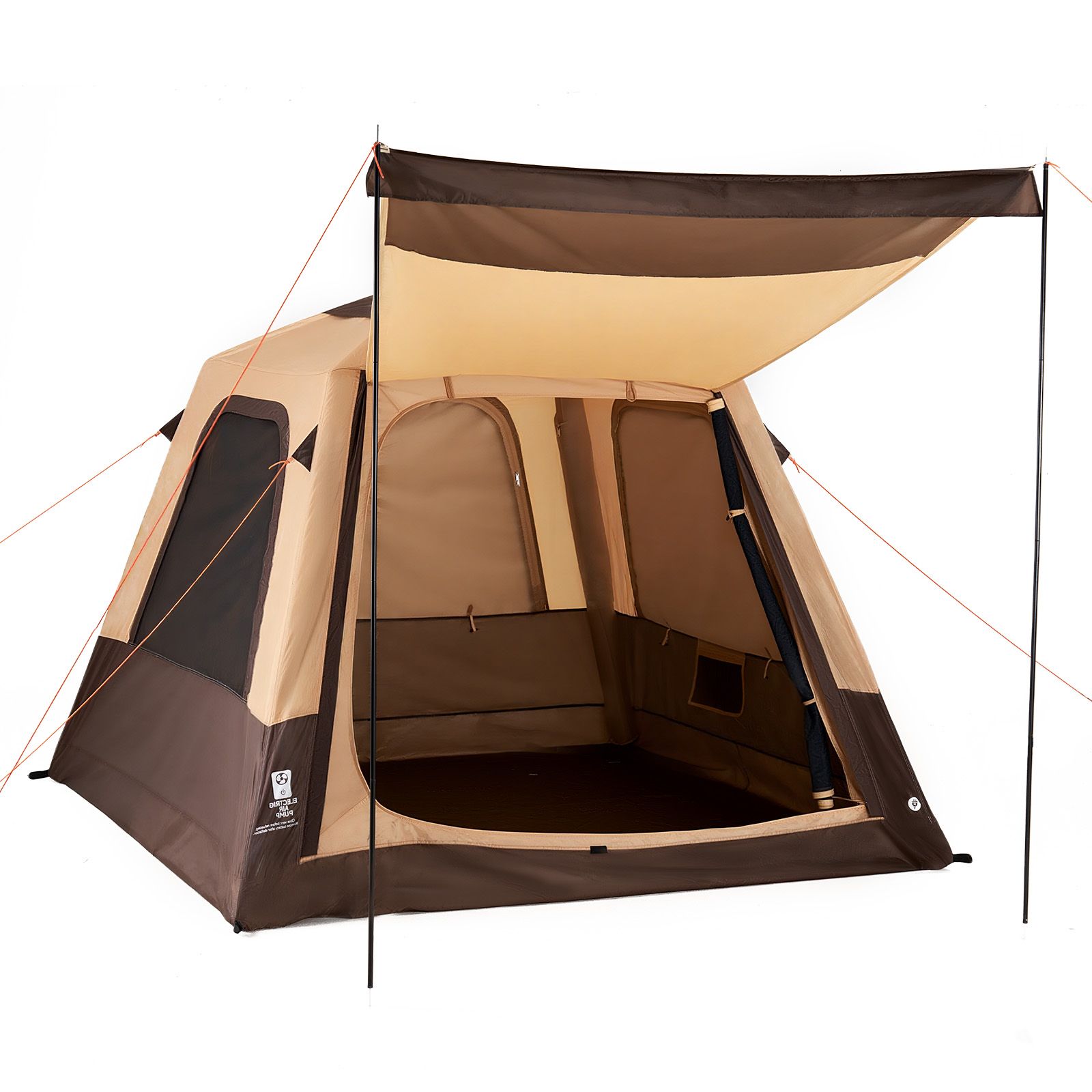 Outdoor Camping On Youtube - Campingtent, 4-persoons opblaasbare cabinetent met oplaadbare