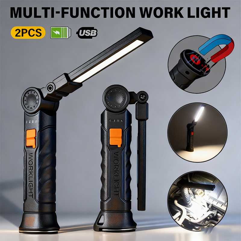 Outdoor Camping Lampe - Draagbare COB LED-zaklamp USB oplaadbare werklamp