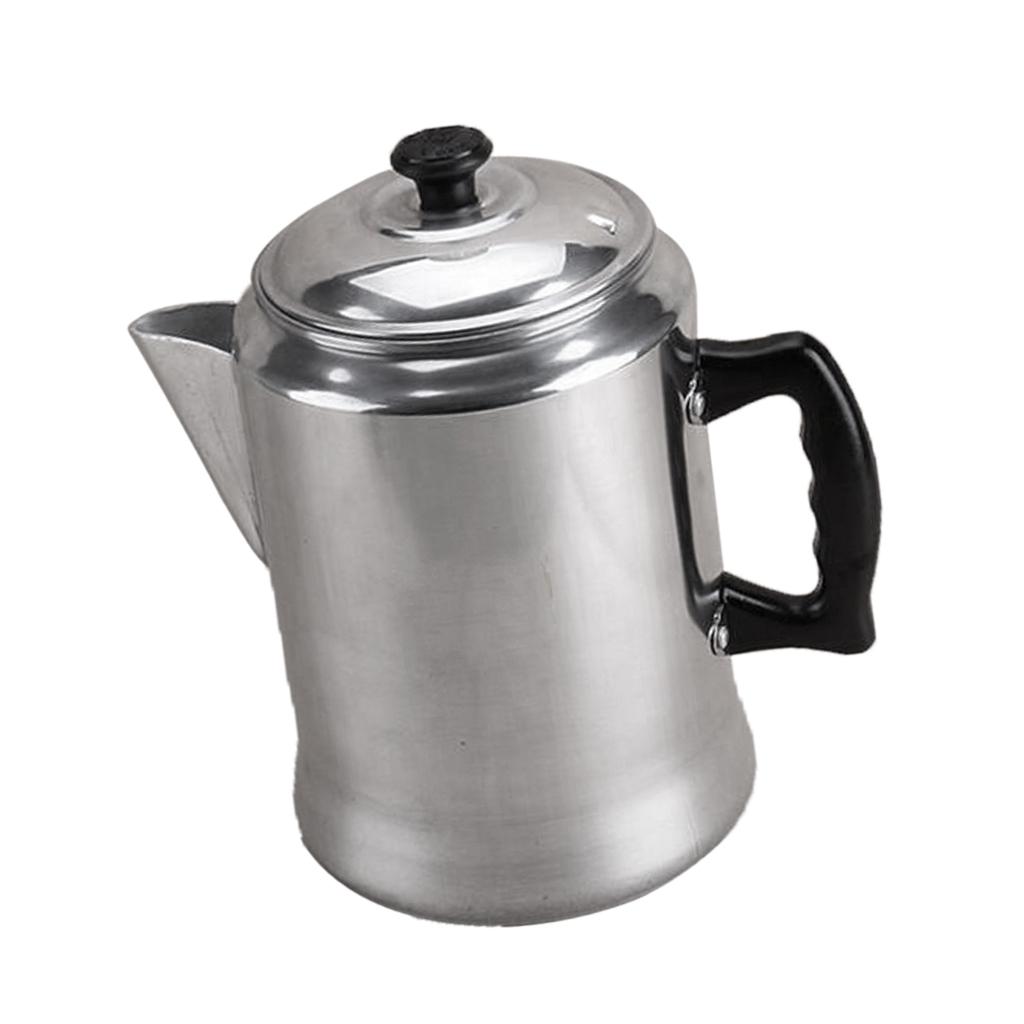 Outdoor Camping Kettle - Camping Waterpot Aluminiumlegering Koffiepercolator Outdoor Argent