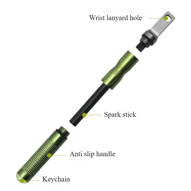 Fire Starter Flint - Draagbare waterdichte vuursteen noodvuurstarter multifunctionele outdoor