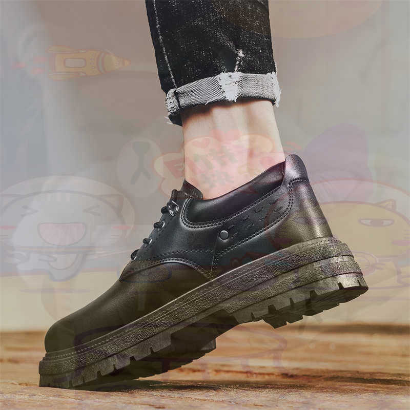 Outdoor Camping Ideas - Donker natuurlijk leer Mode-sneakers Tennis Herensneakers