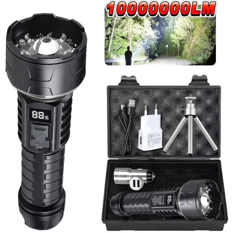 Outdoor Camping Lampe - COB LED-zaklamp Oplaadbare lantaarn 7-core campingzaklamp