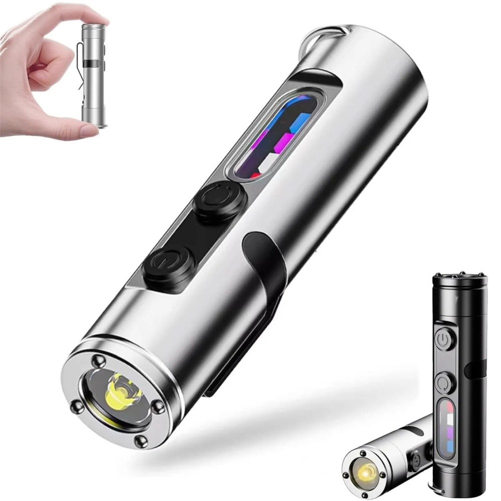 Outdoor Camping Lampe - LED-zaklamp Mini draagbare EDC-zaklamp Type-C Oplaadbare