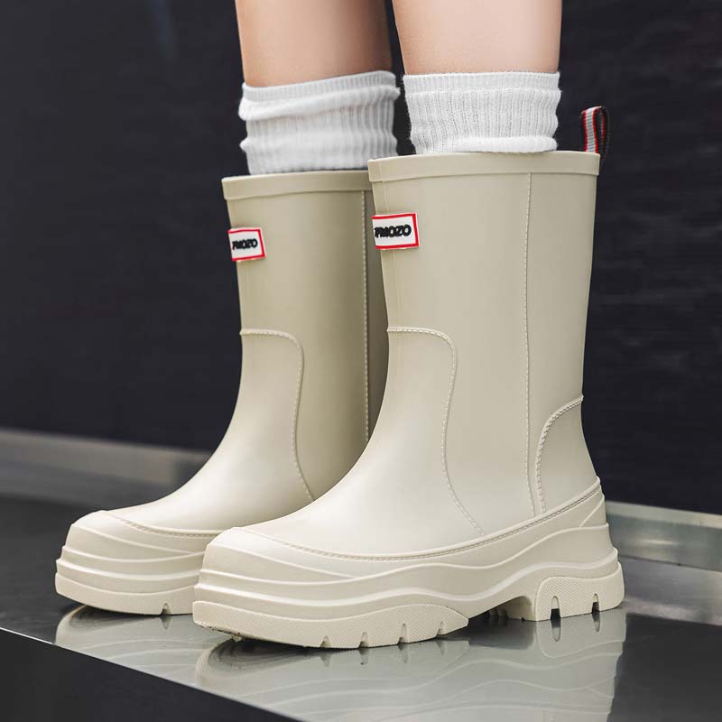 Outdoor Camping On Youtube - Hoge regenlaarzen voor dames Dikke zool