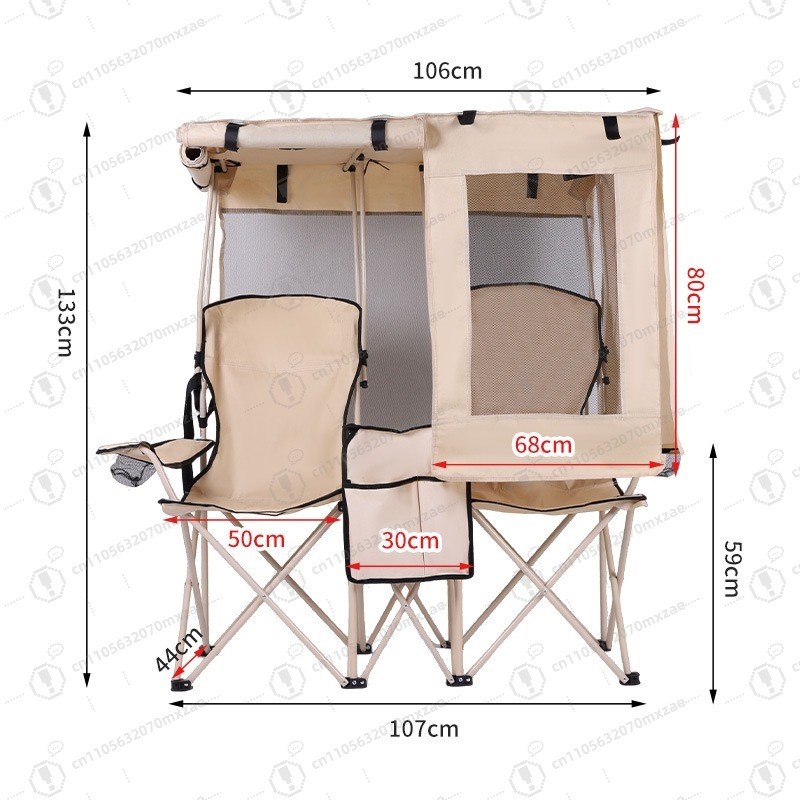 Outdoor Camping Chairs Folding - Outdoor camping vrijetijdsbesteding dubbele opvouwbare stoel
