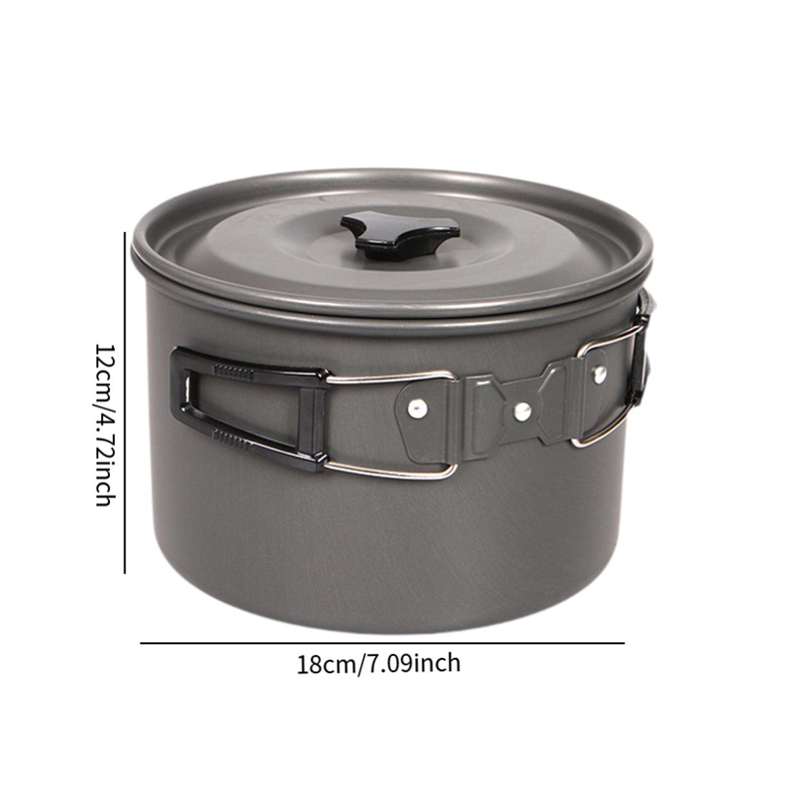 Outdoor Camping Kitchen Setup - Lichtgewicht kampeerkookpot, antiaanbaklaag, aluminium, 2,8 liter,