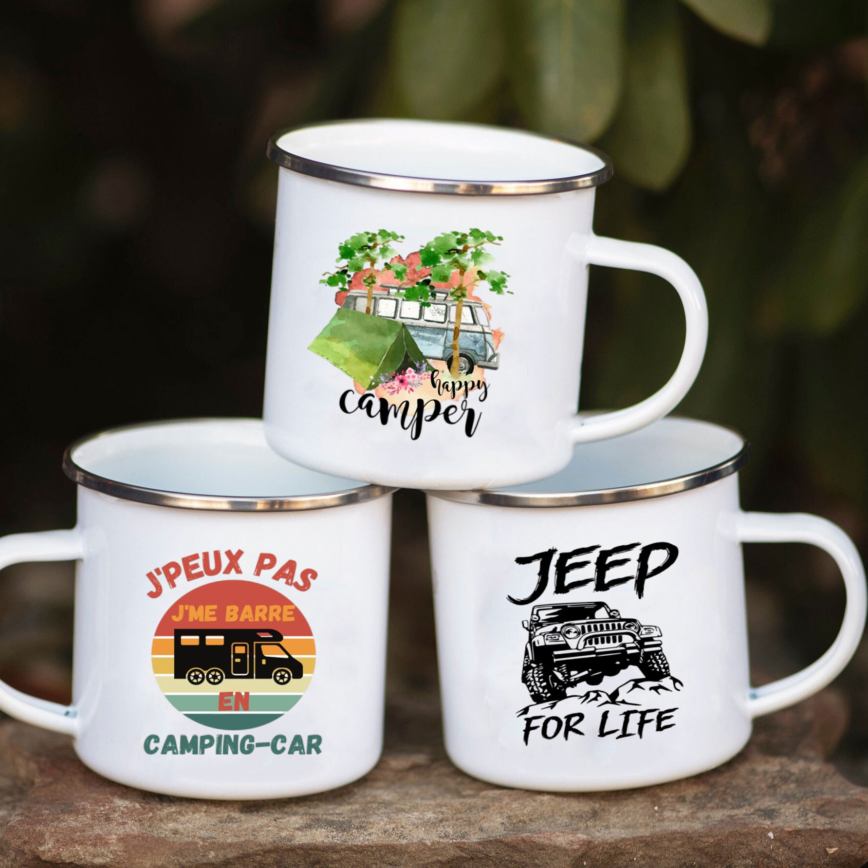 Outdoor Camping Ideas - Campingauto Emaille Mok Avontuur Samen Beker