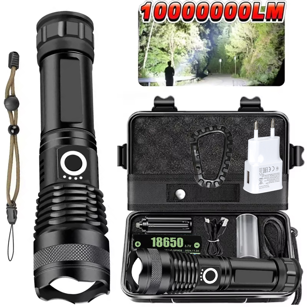 Outdoor Camping Lampe - Krachtige LED-zaklamp Oplaadbare 5-modus aluminium telescopische