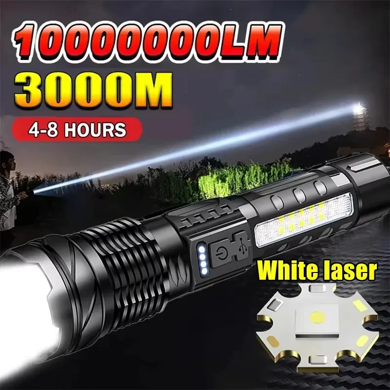 Outdoor Camping Lampe - Krachtige LED-zaklamp Batterijweergave USB Oplaadbaar licht