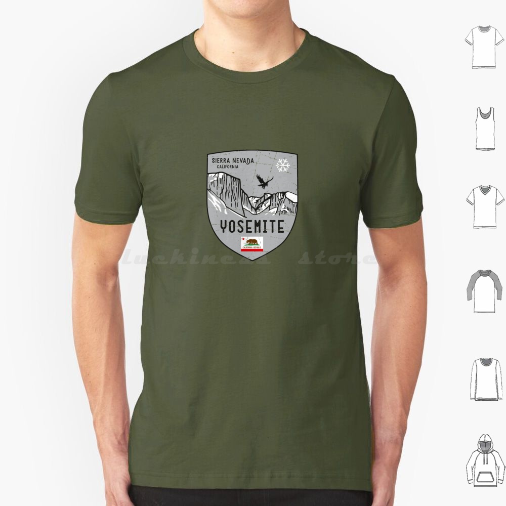 Outdoor Camping Yosemite - Yosemite California embleem T-shirt groot formaat