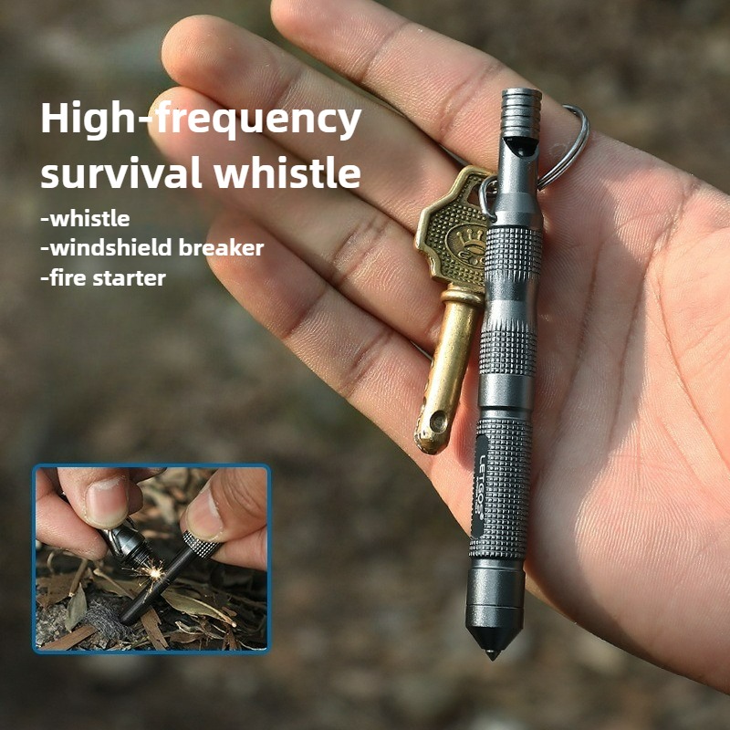 Fire Starter Flint - Multifunctioneel hoogfrequent overlevingsfluitje Outdoor noodapparatuur, gebroken