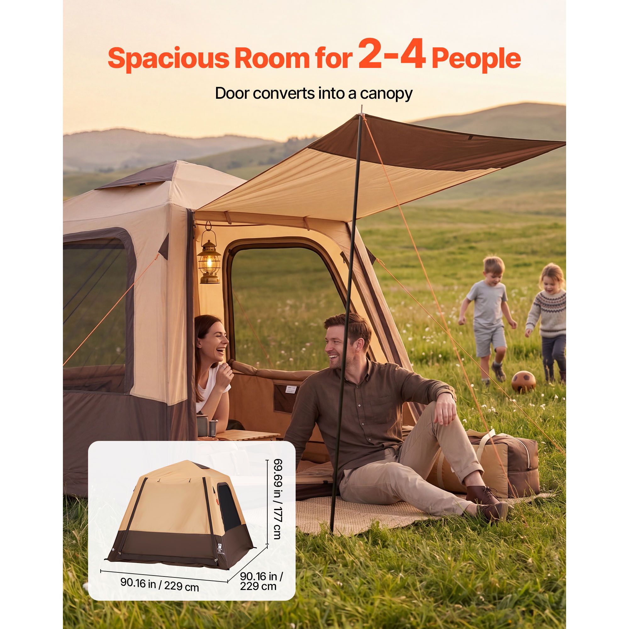 Campingtent, 4-persoons opblaa - Outdoor Camping On Youtube recensie en prijs