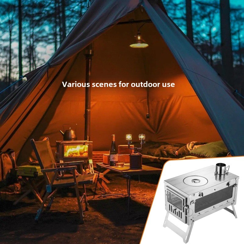 Draagbare tentkachel van 430 r - Outdoor Camping Fire Pit recensie en prijs