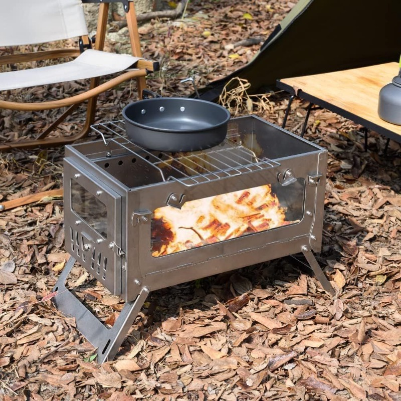 Draagbare tentkachel van 430 r - Outdoor Camping Fire Pit recensie en prijs