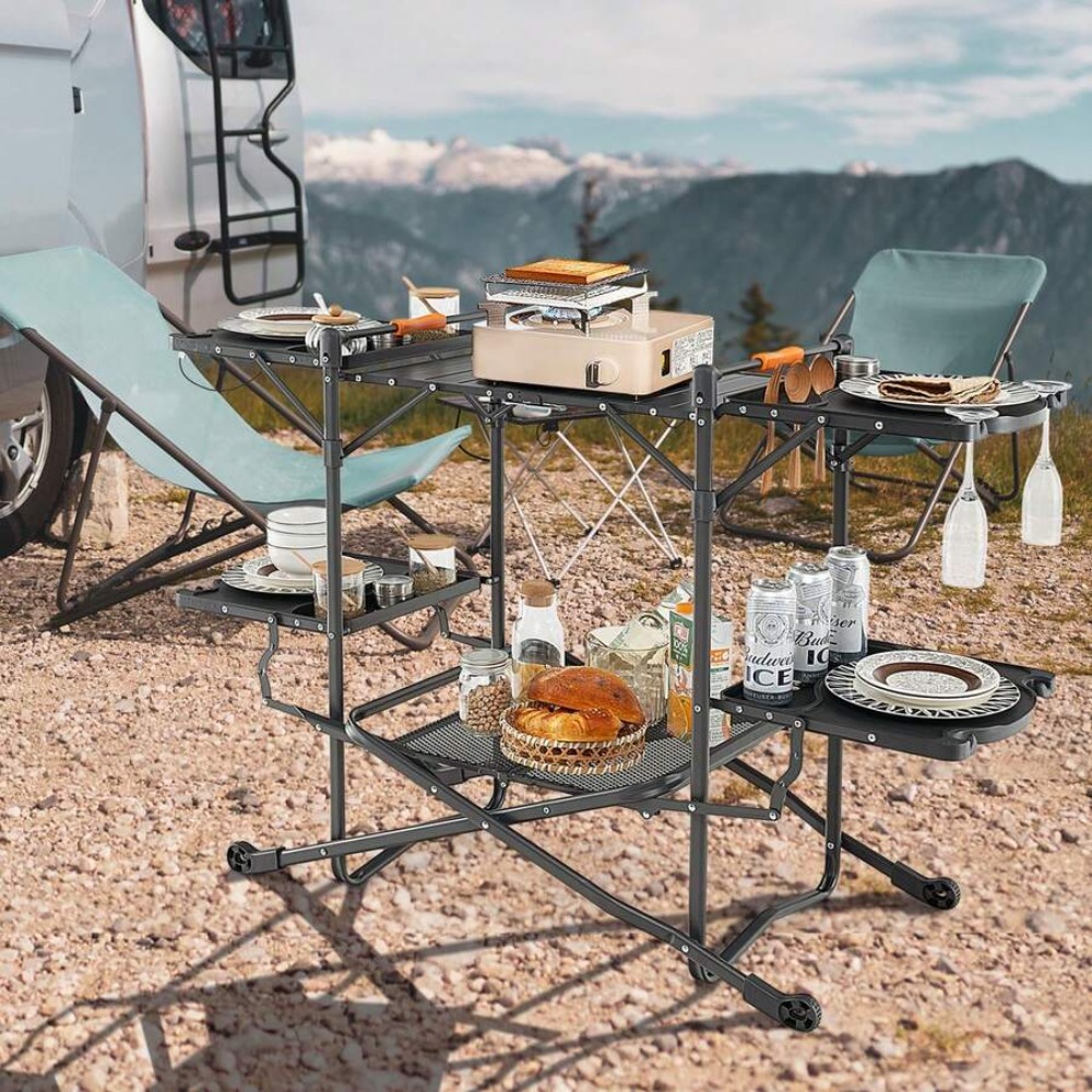 Vouwbare Camping Kooktafel Alu - Outdoor Camping Kitchen Setup recensie en prijs