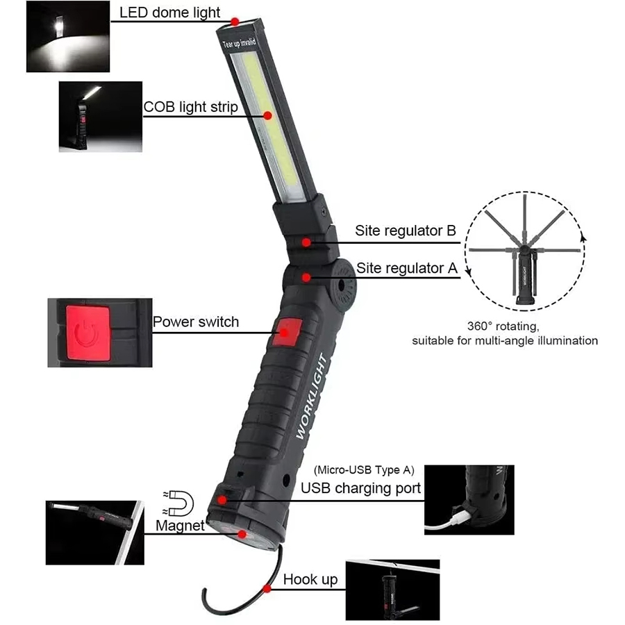 Draagbare LED-zaklamp met magn - Outdoor Camping Lampe recensie en prijs