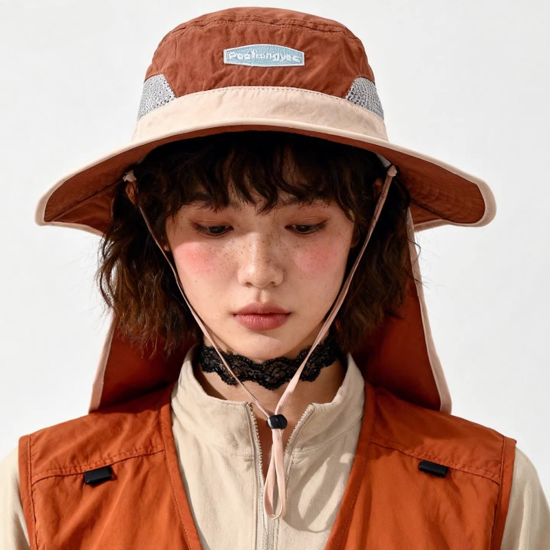 Mode Contrast Stiksels Mesh Sn - Camping Outdoor Quick Drying Sun Neck Protection Cap Hat recensie en prijs