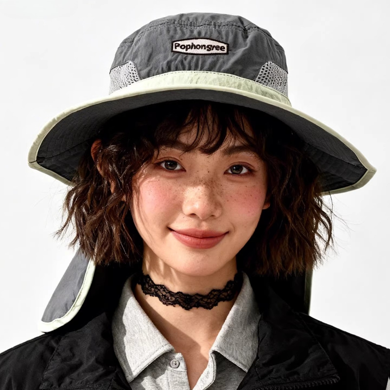 Mode Contrast Stiksels Mesh Sn - Camping Outdoor Quick Drying Sun Neck Protection Cap Hat recensie en prijs