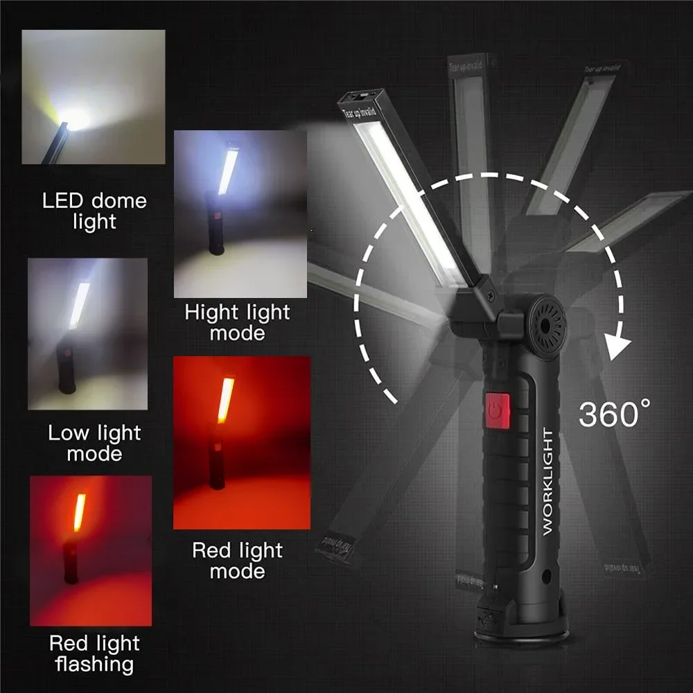 Draagbare COB LED-zaklamp USB  - Outdoor Camping Lampe recensie en prijs