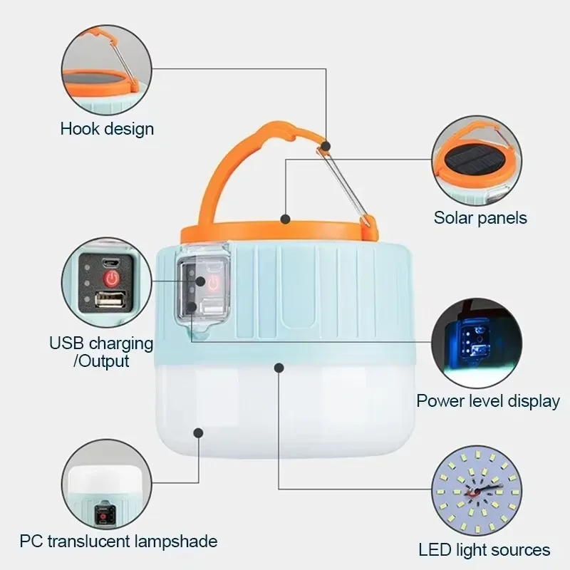Campinglantaarn op zonne-energ - Outdoor Camping Lampe recensie en prijs