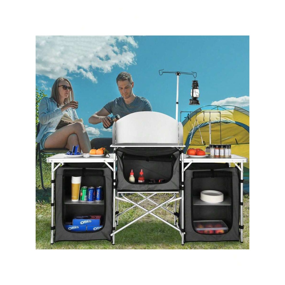 Inklapbare Campingkeuken Tafel - Outdoor Camping Kitchen Setup recensie en prijs