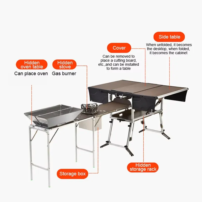 Handige campingkeukenbox voor  - Outdoor Camping Kitchen Setup recensie en prijs