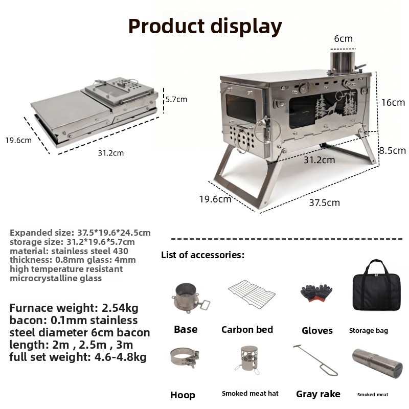 Roestvrijstalen opvouwbare dra - Outdoor Camping Fire Pit recensie en prijs