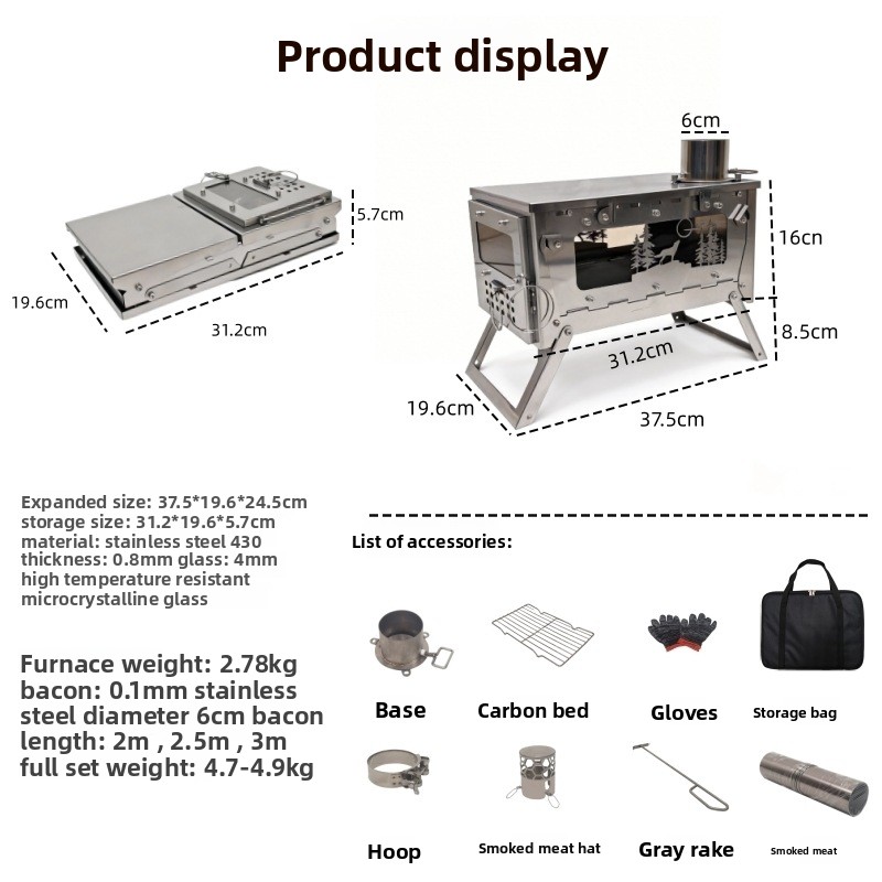 Roestvrijstalen opvouwbare dra - Outdoor Camping Fire Pit recensie en prijs