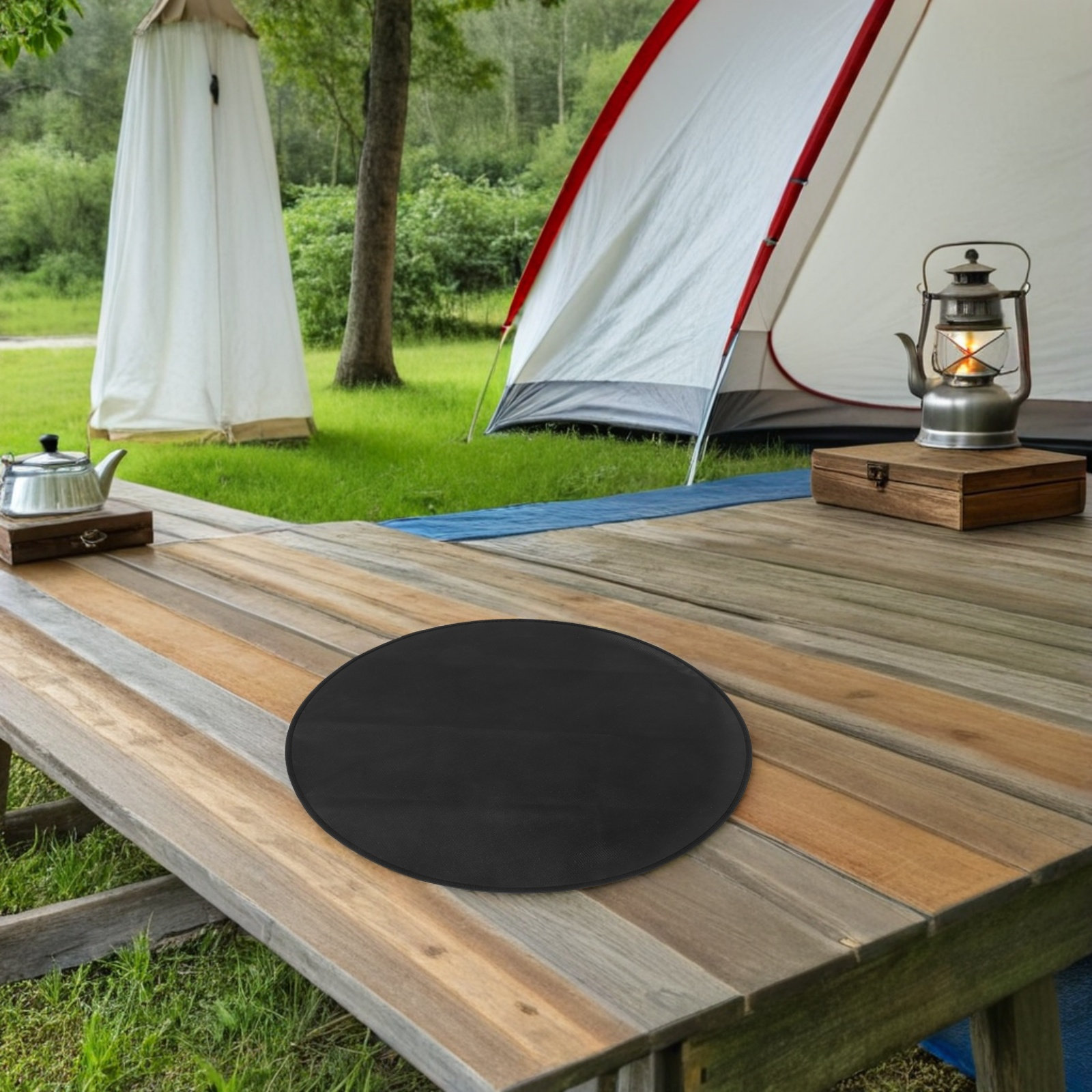 Ronde brandwerende BBQ-mat, hi - Outdoor Camping Fire Pit recensie en prijs