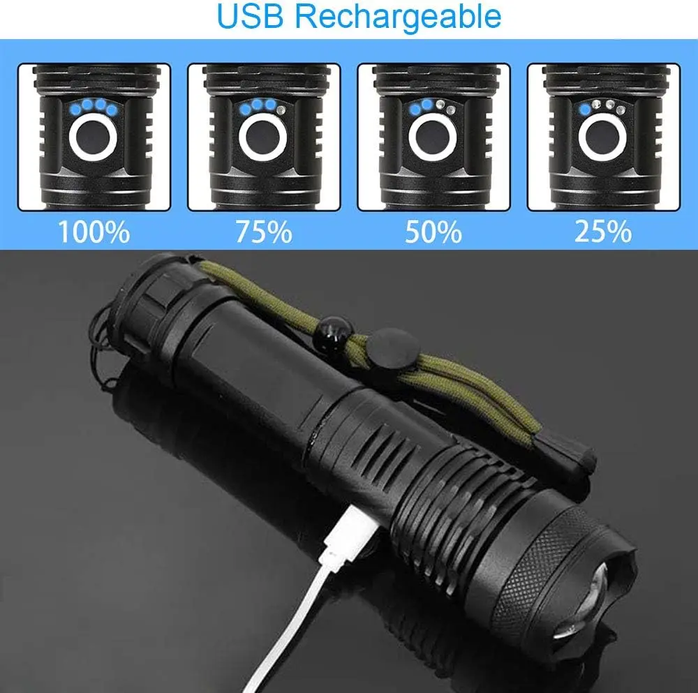 Krachtige LED-zaklamp Oplaadba - Outdoor Camping Lampe recensie en prijs
