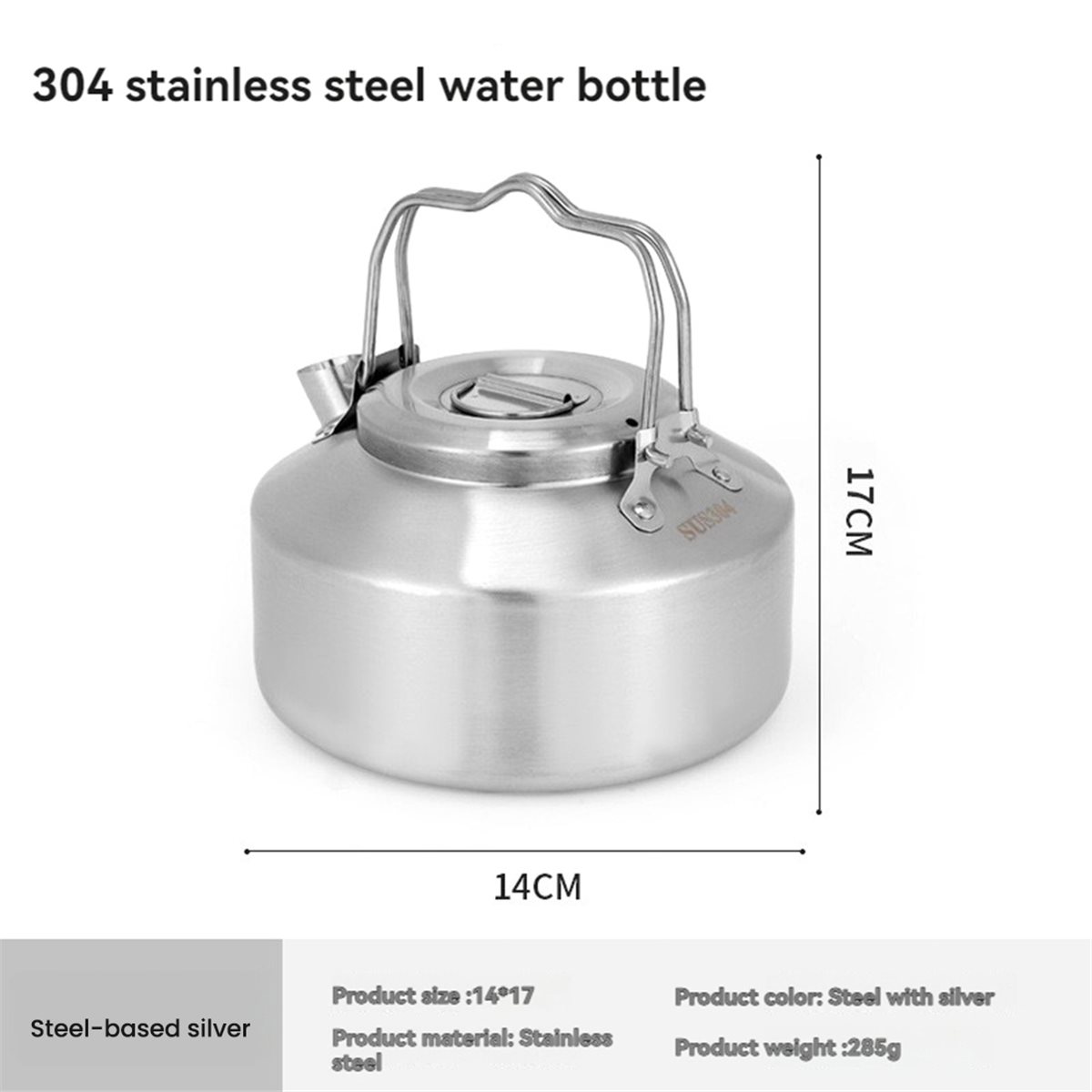 POPULAR-RVS waterkoker met dub - Outdoor Camping Kettle recensie en prijs