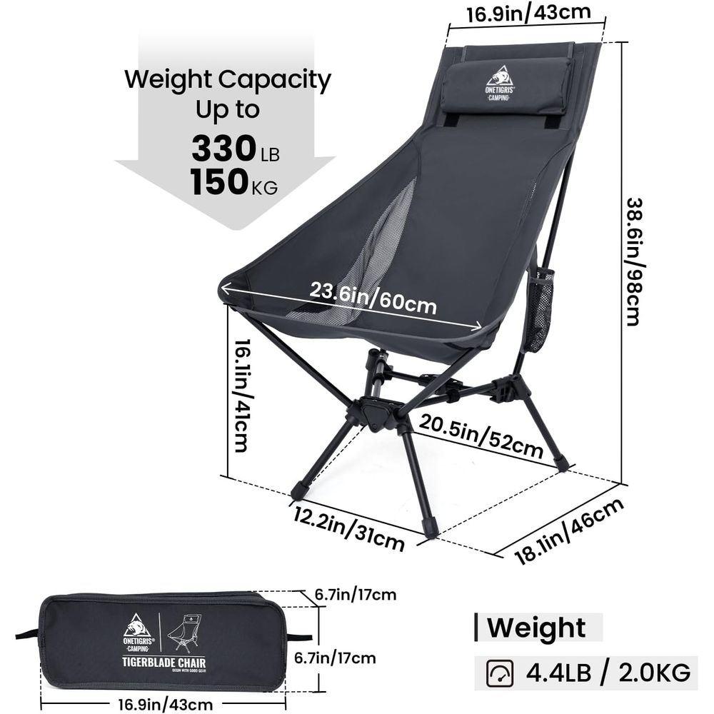 Tigerblade campingstoel met ho - Folding Chair recensie en prijs
